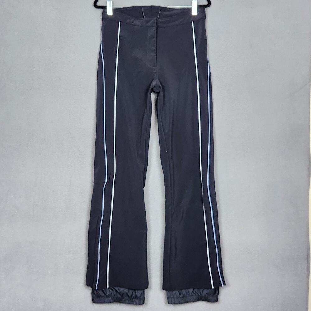 Vintage Obermeyer Snow Pants Womens 10 Black Softshell Bootcut Ski Snowboard